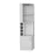 Tuhome Syrah Corner Bar Cabinet, Eight Bottle Cubbies, Double Door, Two Open Shelves, White BLB6546 - alternate 4